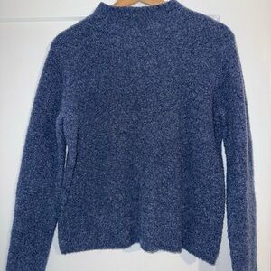 L.L. Bean Women's Heathered Blue Turtleneck Sweater